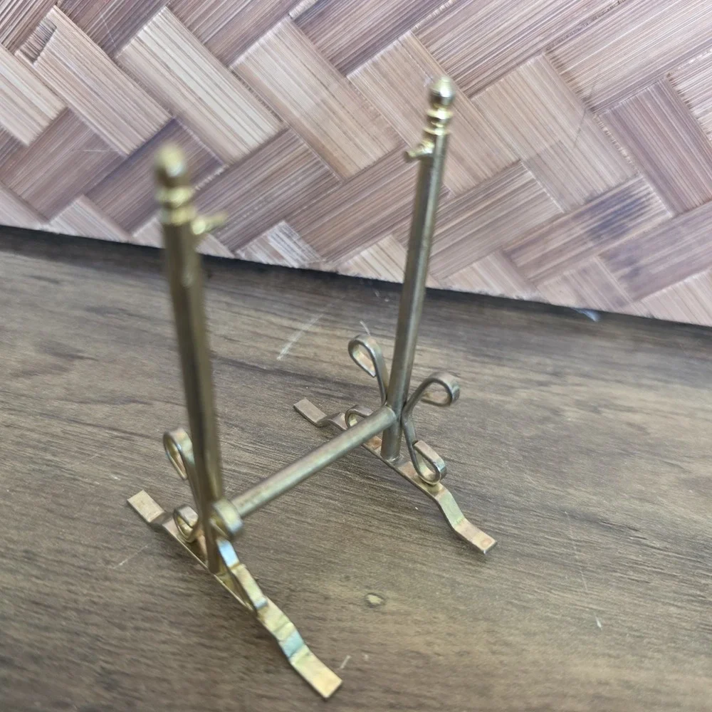 Miniature Dollhouse Full length Mirror Holder Only Metal Vintage Replacement